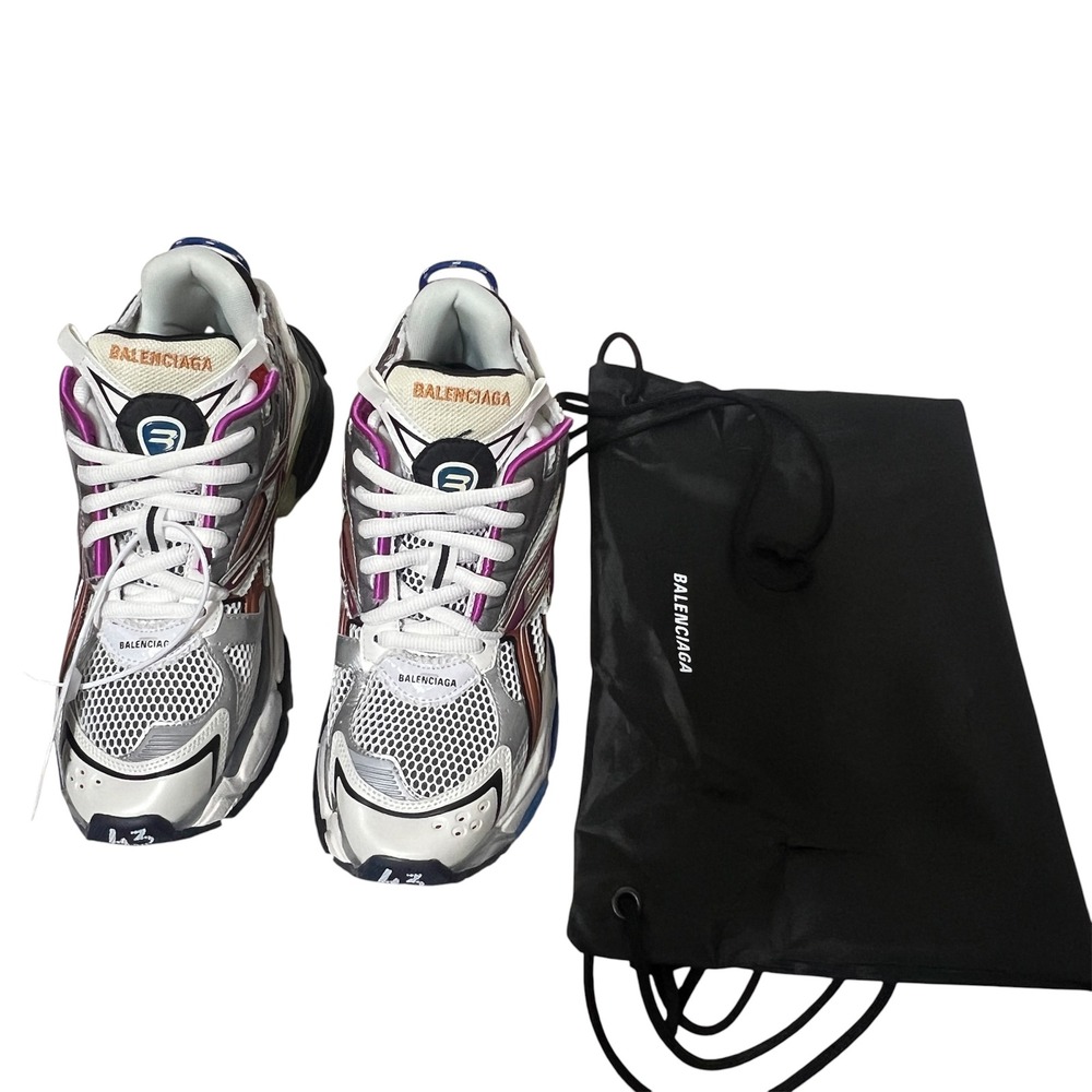 Balenciaga Runner Multi-Color Silver Purple Sneakers 677403 Mens Size 43 US 10 - Picture 15 of 15